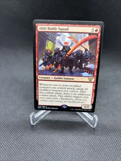 Akki Battle Squad Commander: Kamigawa: Neon Dynasty GOBLIN Rare - Image 1