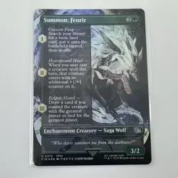 Summon Fenrir Borderless Foil Final Fantasy MTG NM/M - Image 1
