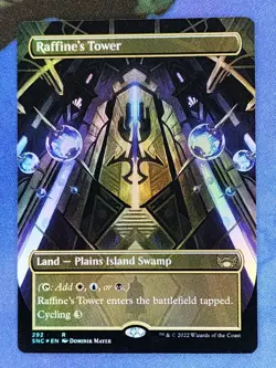 1x FOIL FULL ART Raffine's Tower, NM, SNC, Magic: the Gathering, MtG - Image 1