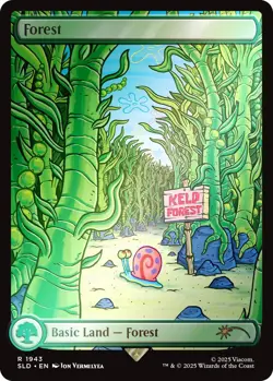 MTG Foil - Forest (1943) (Rainbow Foil) - 1943 / NM / English - Image 1