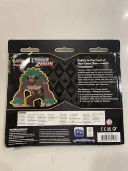 Pokemon TCG: Crown Zenith Pin Collection triple Blister rillaboom Factory Sealed - Image 4