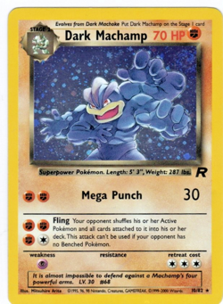 Dark Machamp 10/82 Team Rocket - Holo Pokemon Card LP Vintage - Image 1