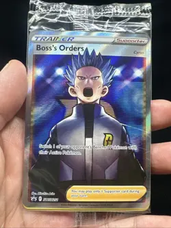 Pokemon Boss's Orders SWSH251 SEALED 4 Cards-1x Full Art-3x Holo Pokemon Card - Image 1