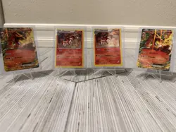 Pokemon Charizard Lot x4 English & Japanese Holo EX Mixed TCG Cards - Image 1