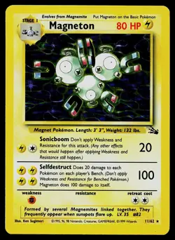 Pokemon Card - Magneton Fossil 11/62 Holo Rare - Image 1