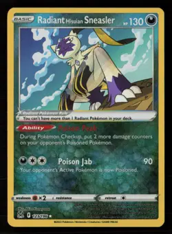 Radiant Hisuian Sneasler SWSH11: Lost Origin #123/196 Radiant Rare Pokemon Card - Image 1