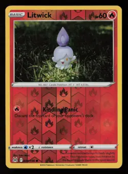 Litwick SWSH11: Lost Origin #024/196 Reverse Holo Common Pokemon Card - Image 1