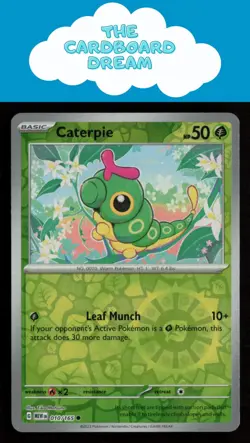 Caterpie SV: Scarlet & Violet 151 #010/165 Reverse Holo Common Pokemon Card - Image 1