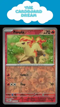 Ponyta SV: Scarlet & Violet 151 #077/165 Common Reverse Holo Pokemon Card - Image 1