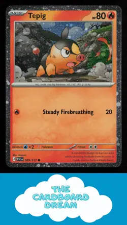 Tepig Ascending Heroes Cosmo Holo Promo #029/217 Pokemon Card - Image 1