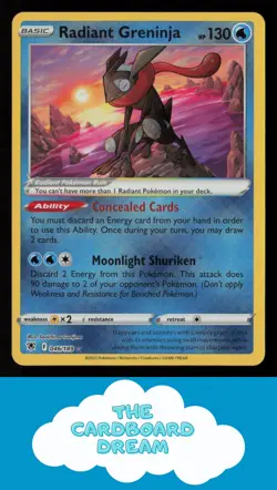 Radiant Greninja SWSH10: Astral Radiance #046/189 Pokemon Card - Image 1