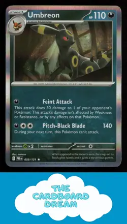 Umbreon SV: Prismatic Evolutions #059/131 Rare Holo Pokemon Card - Image 1