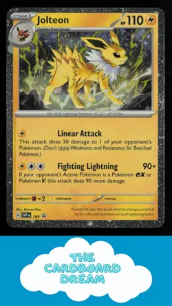 Jolteon SV: Scarlet & Violet Promo Cards #169 Black Star Promo Cosmo Pokemon - Image 1