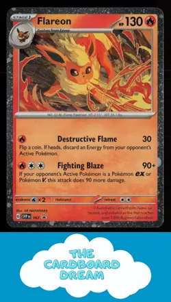 Flareon SV: Scarlet & Violet Promo Cards #167 Black Star Promo Pokemon Card - Image 1