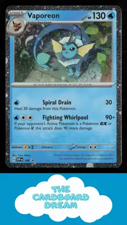 Vaporeon SV: Scarlet & Violet Promo Cards #168 Cosmo Black Star Promo Pokemon - Image 1