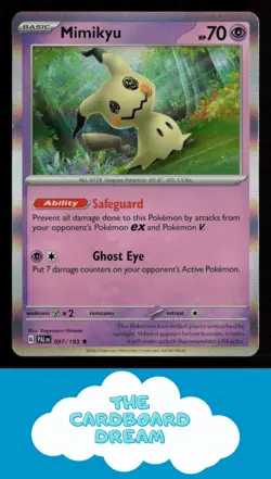 Mimikyu SV02: Paldea Evolved #097/193 Rare Holo Pokemon Card - Image 1