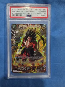 Dragon Ball Super Card Game SS4 Vegito 'A Light in the Dark' Secret Rare Card - Image 1