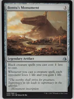 Bontu’s Monument LP MTG Amonkhet AKH Legendary Artifact Black Lifegain - Image 1
