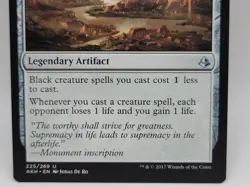 Bontu’s Monument LP MTG Amonkhet AKH Legendary Artifact Black Lifegain - Image 3