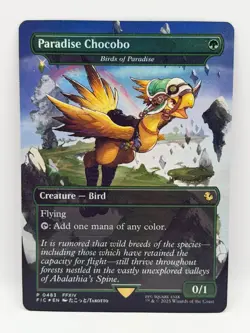 Paradise Chocobo (Birds of Paradise) FIC 0483 NM Borderless Foil FF MTG Promo - Image 1
