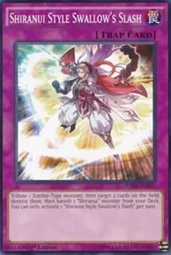 1x Shiranui Style Swallow's Slash - Unlimited NM Eng YuGiOh - Breakers of Shadow - Image 1