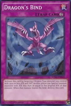 1x Dragon's Bind - Unlimited NM Eng YuGiOh - Breakers of Shadow - Image 1