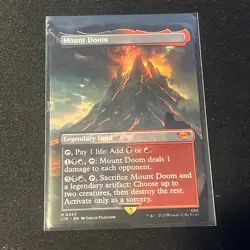 Mount Doom (Borderless) The Lord of the Rings MtG (LTR 0343) NM - Image 1