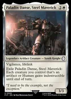 NM Paladin Danse, Steel Maverick, MTG, Fallout, Magic the Gathering, 20 - Image 1