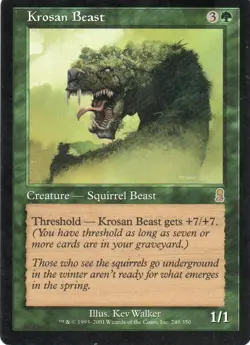 MTG: Odyssey: Krosan Beast: Lightly Played Condition - Image 1