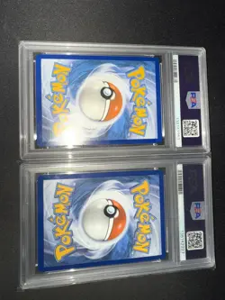 Pokemon PSA- 2 card lot 2025 Espeon M 9, 2023 Vigoroth Triple Whammy Tin NM 8 - Image 2
