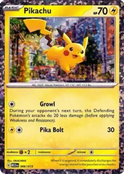 Pikachu - 006/015 - McDonald's Promos 2023 LP, English Pokemon McDonald's Promos - Image 1