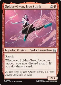Presale- SPIDER-GWEN, FREE SPIRIT x4 mtg NM-M Marvel's Spider-Man 4 Common - Image 1