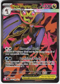 Pokemon Mega Dragalge ex 104/086 Holo Ultra Rare Chaos Rising Pokemon Near Mint - Image 1