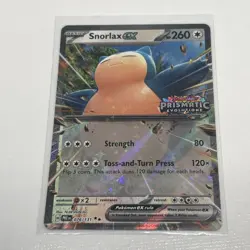 Pokemon TCG Snorlax ex 076/131 Prismatic Evolutions Promo Stamp Holo - Image 1