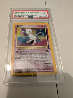 2000 Pokemon Black Star Promo Mew Card #8 PSA 4 COSMO SWIRL! - Image 1