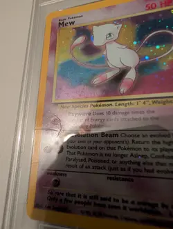 2000 Pokemon Black Star Promo Mew Card #8 PSA 4 COSMO SWIRL! - Image 2