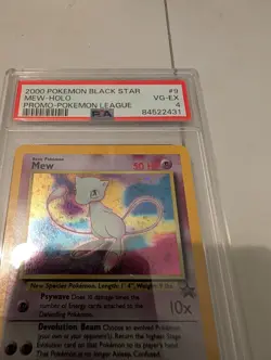 2000 Pokemon Black Star Promo Mew Card #8 PSA 4 COSMO SWIRL! - Image 4