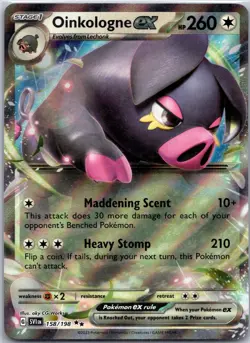 Oinkologne ex 158/198 Double Rare Scarlet & Violet Pokemon Holo Near Mint - Image 1