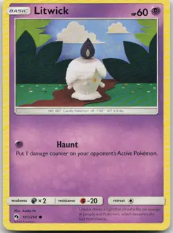 Litwick 101/214 Lost Thunder Common Pokemon MP - Image 1