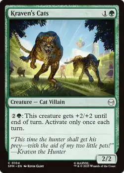 Presale- KRAVEN'S CATS x4 mtg NM-M Marvel's Spider-Man 4 Common - Image 1