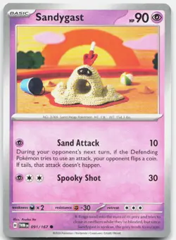 Sandygast 091/167 Common Twilight Masquerade Pokemon Near Mint - Image 1