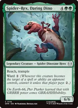 Presale- SPIDER-REX, DARING DINO x4 mtg NM-M Marvel's Spider-Man 4 Common - Image 1