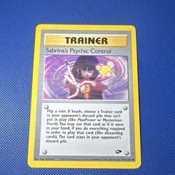 2000 Pokemon Gym Challenge Trainer Sabrina's Psychic Control 121/132 Uncommon - Image 1