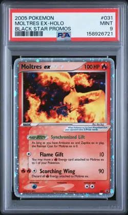 Moltres EX #031 2005 BLACK STAR PROMO POKEMON MINT PSA 9 - Image 1