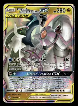 Arceus & Dialga & Palkia GX 156/236 Ultra Rare Cosmic Eclipse Pokemon Card - Image 2