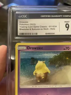 Pokemon CGC 9 Classic Card Game Drowzee 011/034 Holo - Image 5