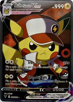 Trainer Ash Pikachu V Cosplay Pokemon TCG YWGS Custom Fan Art Holo Card - Image 1