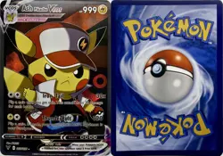 Trainer Ash Pikachu V Cosplay Pokemon TCG YWGS Custom Fan Art Holo Card - Image 2