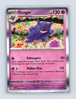 Gengar 094/165 Rare 151 Pokemon Holo Lightly Played - Image 1