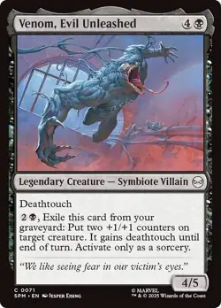 Presale- VENOM, EVIL UNLEASHED x4 mtg NM-M Marvel's Spider-Man 4 Common - Image 1